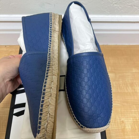 GUCCI Microguccissima Pattern Leather Espadrilles - Picture 5 of 8